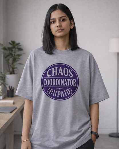 Indian female model wearing unisex oversized streetwear t shirt premium cotton India
