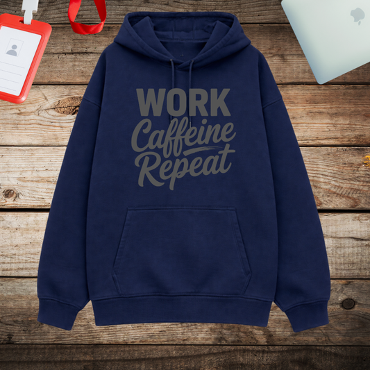 Unisex Oversized Hoodie - "Work, Caffeine, Repeat"