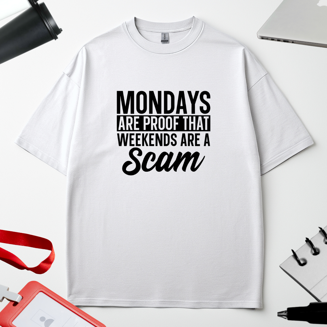 Unisex Oversized Classic T-Shirt - " Weekends are a SCAM"