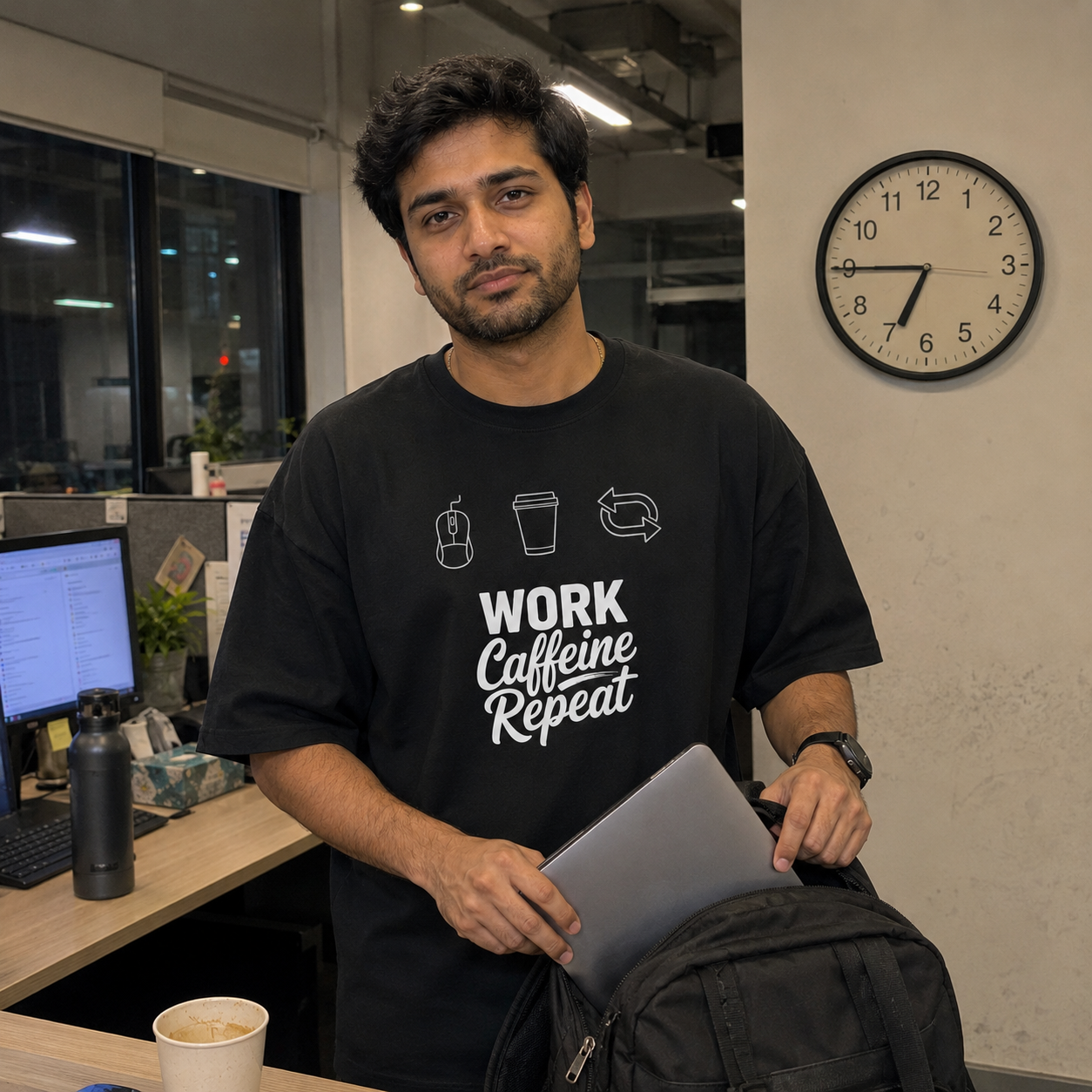 WORK CAFFEINE REPEAT